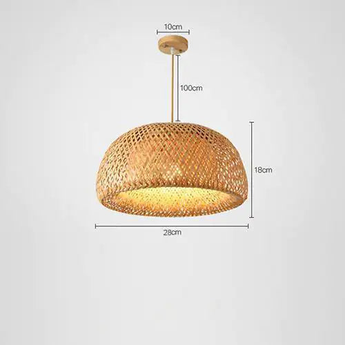 Handwoven Bamboo Pendant Ceiling Light